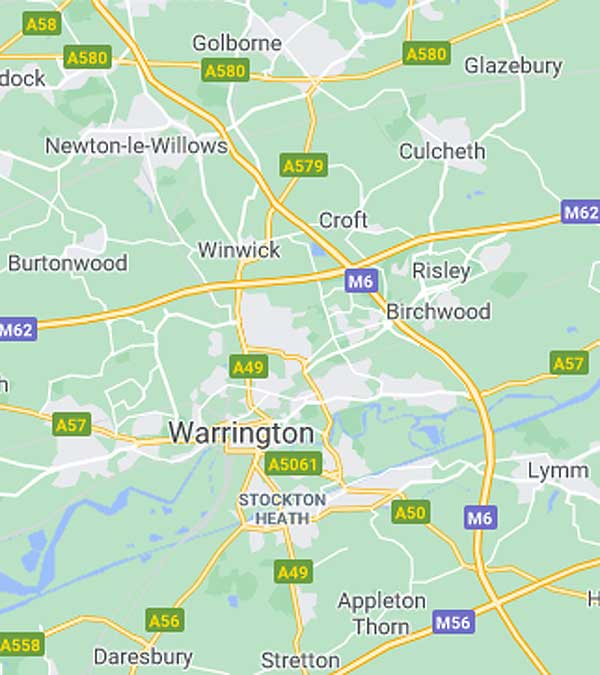 Local Tanker Services Warrington Map